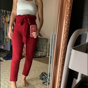 Paper bag waist pants